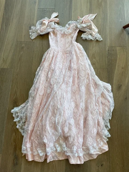 Vintage Gunne Sak Victorian-Style Dress with Ribbon Accents - Picture 6 of 16